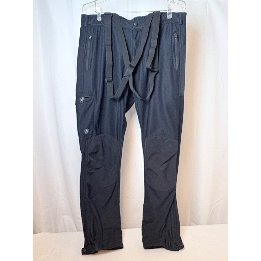 Marmot Men XL Windstopper Softshell Pants Suspenders Winter Ski Snowboard